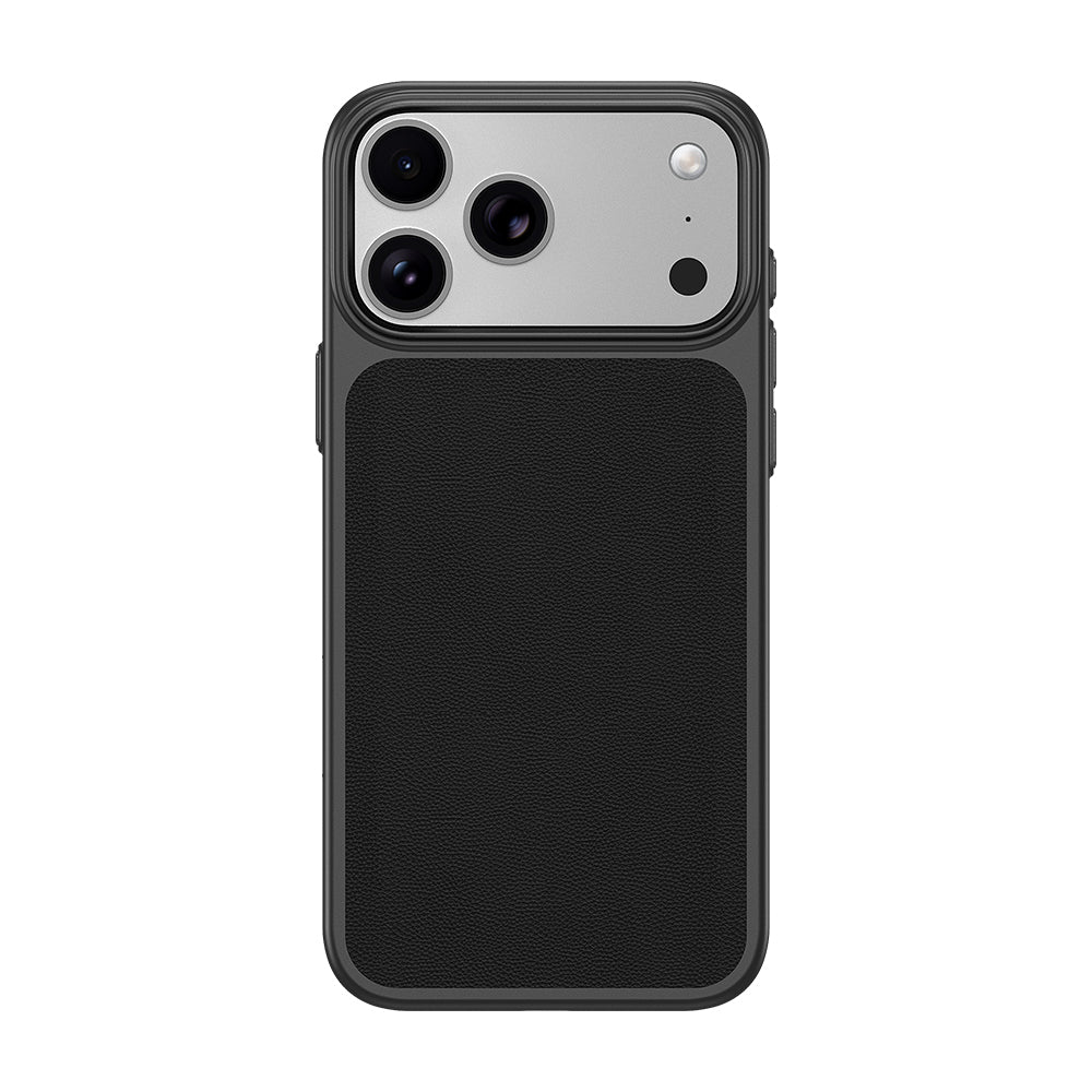 Apple iPhone 18 Pro Kılıf M-Safe Şarj Özellikli PU Zore Paris Trexo Sert PC Kapak Siyah