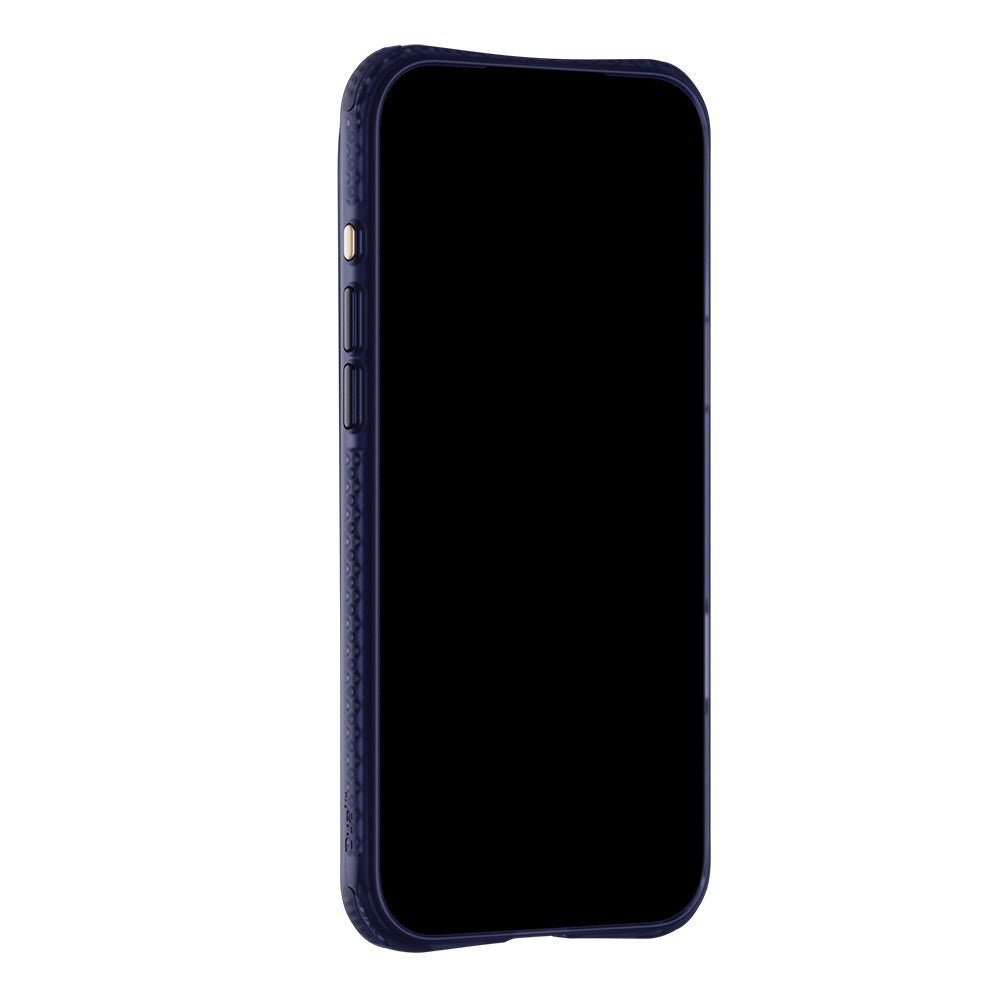 Apple iPhone 18 Pro Kılıf M-safe Şarj Özellikli Raptic Aramid Dual Grid Serisi Karbon Kapak Lacivert