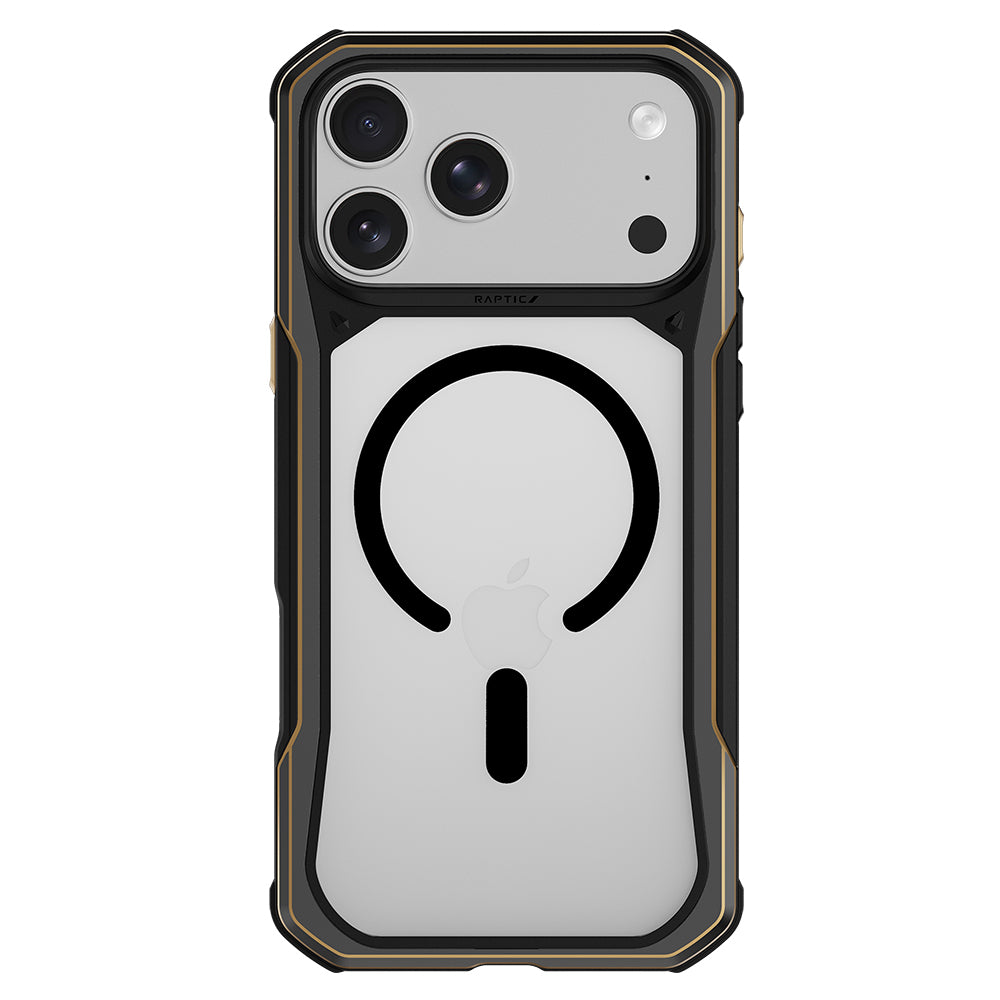Apple iPhone 18 Pro Kılıf M-Safe Şarj Özellikli Raptic Shield Evo Serisi Airbagli Kapak Siyah
