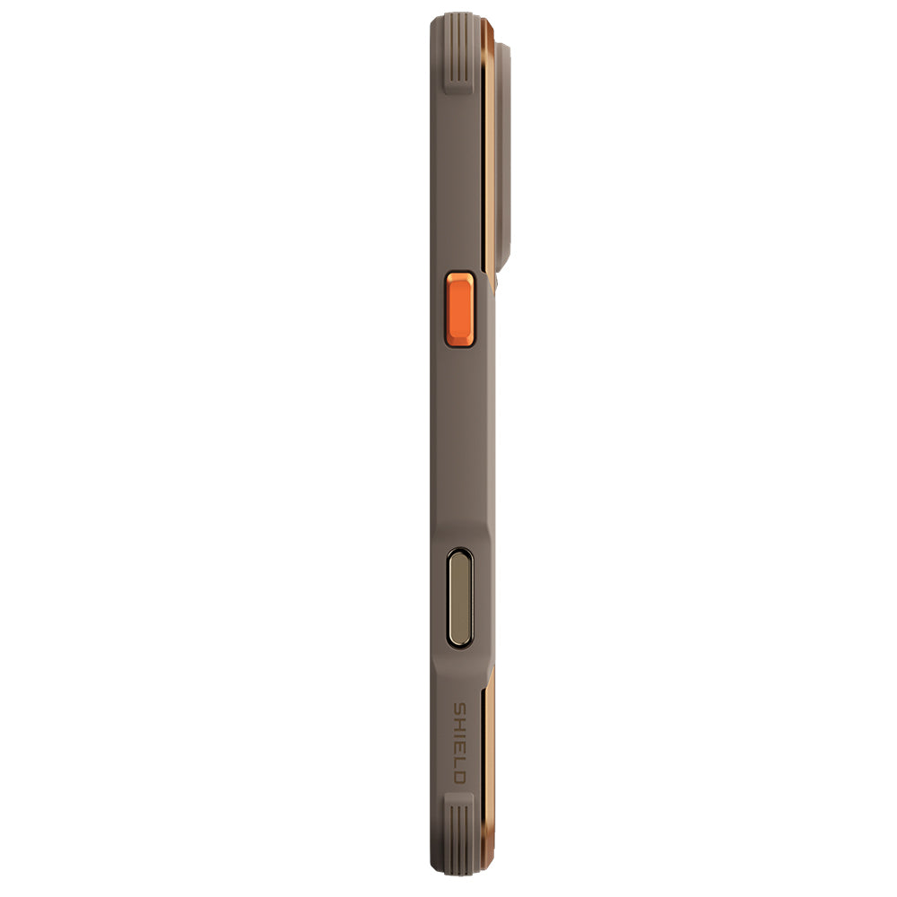 Apple iPhone 18 Pro Kılıf M-Safe Şarj Özellikli Raptic Shield Evo Serisi Airbagli Kapak Gold