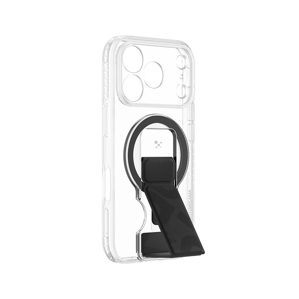 Apple iPhone 18 Pro Kılıf M-safe Şarj Özellikli Standlı Amazingthing Titan Pro Grip Stand Serisi Kapak Siyah