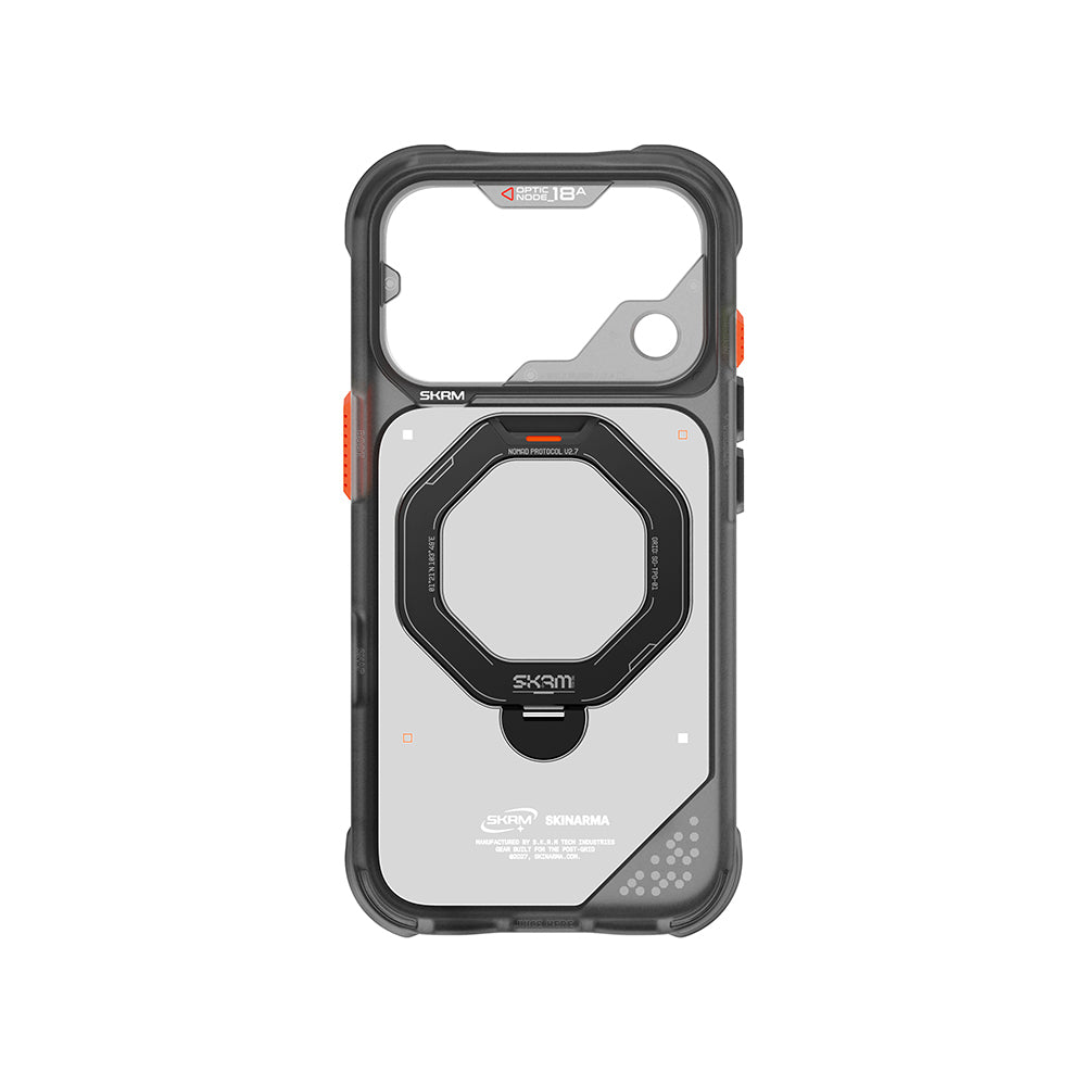 Apple iPhone 18 Pro Kılıf M-safe Şarj Özellikli Standlı Skinarma Saturn Kapak Siyah
