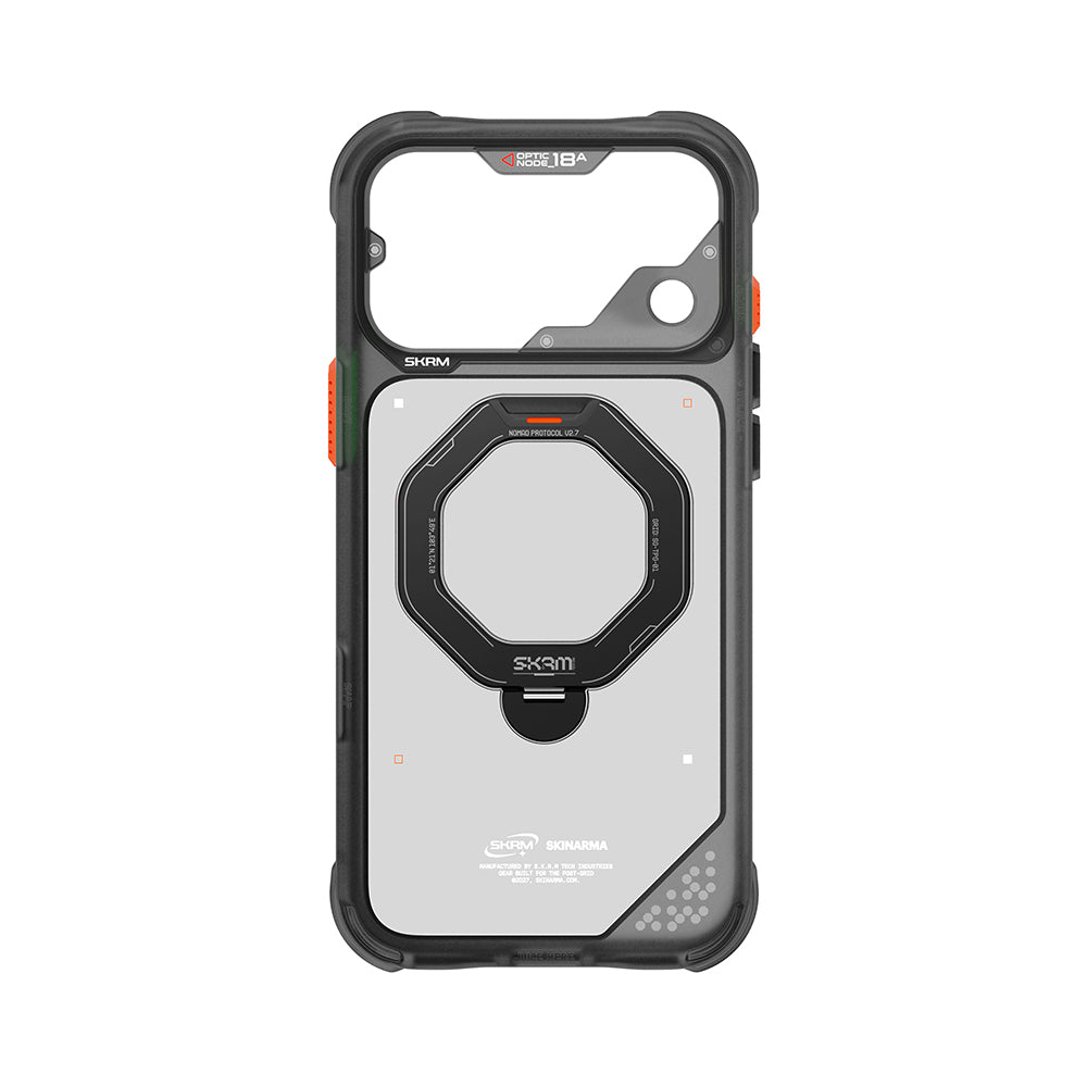 Apple iPhone 18 Pro Kılıf M-safe Şarj Özellikli Standlı Skinarma Saturn Kapak Siyah