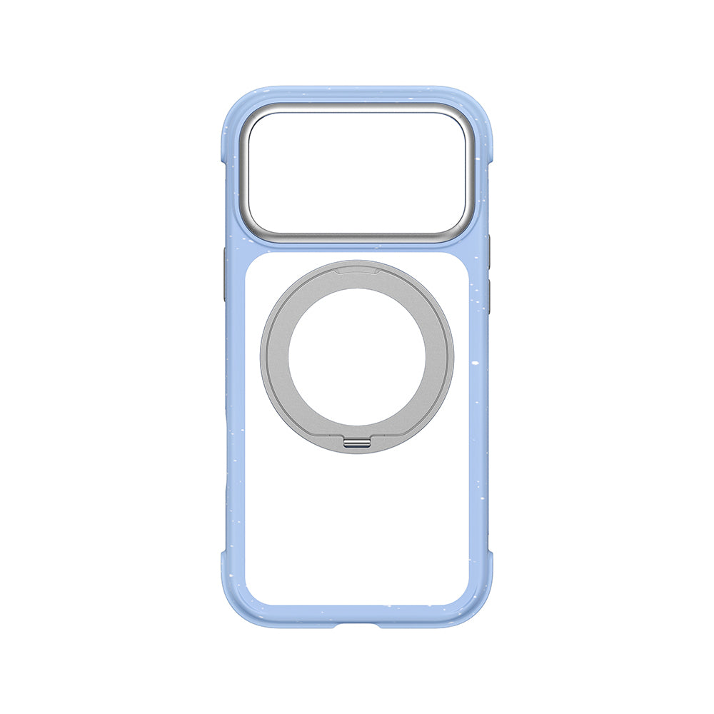 Apple iPhone 18 Pro Kılıf M-safe Şarj Özellikli Wiwu AA-203 AeroArmor Ultra Serisi Airbag Tasarımlı Standlı Kapak Mavi