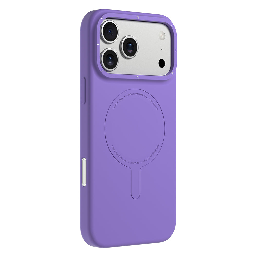Apple iPhone 18 Pro Kılıf M-Safe Şarj Özellikli Youngkit Morandi Serisi Kapak Mor