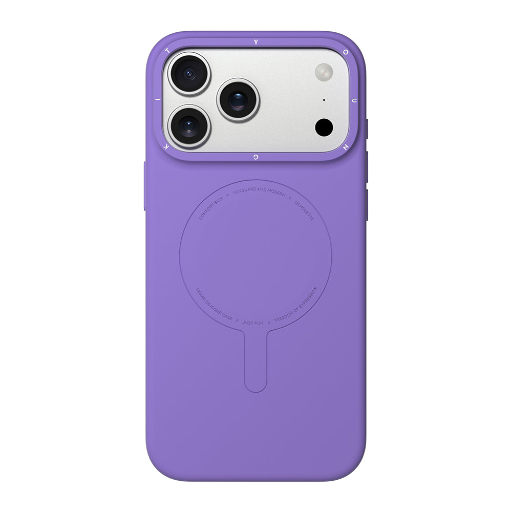 Apple iPhone 18 Pro Kılıf M-Safe Şarj Özellikli Youngkit Morandi Serisi Kapak Mor