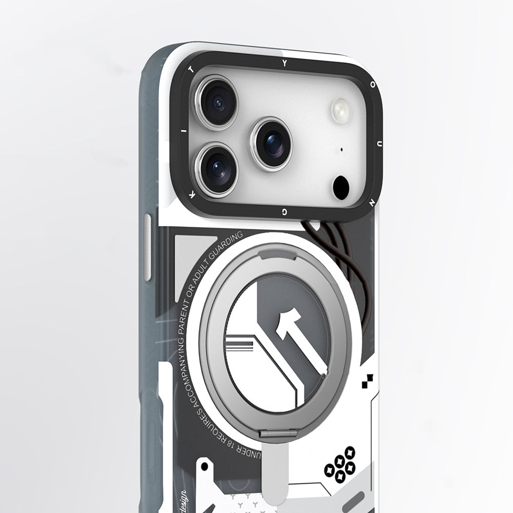 Apple iPhone 18 Pro Kılıf M-safe Şarj Özellikli Youngkit Starship Serisi Kapak Siyah