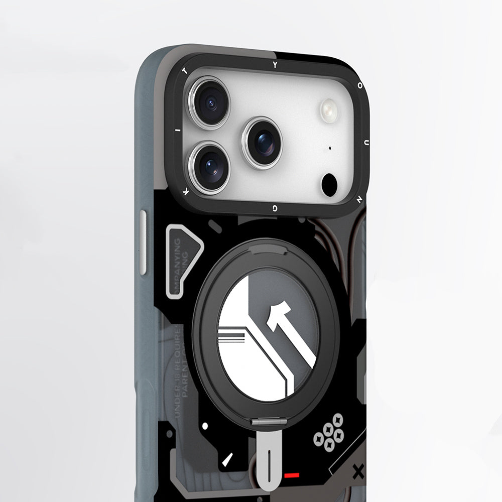 Apple iPhone 18 Pro Kılıf M-safe Şarj Özellikli Youngkit Starship Serisi Kapak Beyaz
