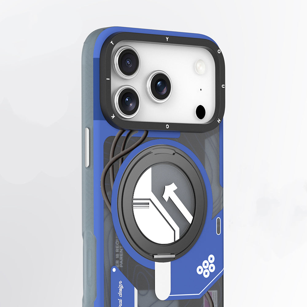 Apple iPhone 18 Pro Kılıf M-safe Şarj Özellikli Youngkit Starship Serisi Kapak Turuncu