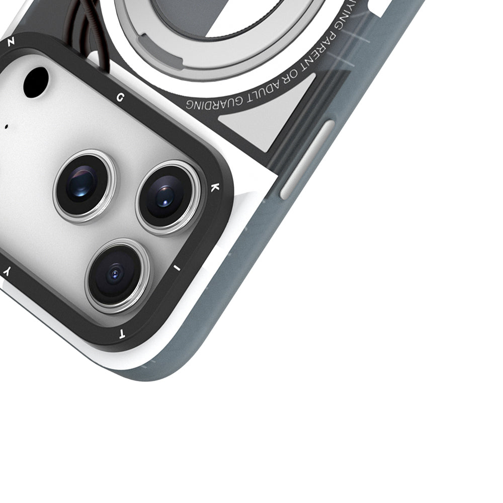 Apple iPhone 18 Pro Kılıf M-safe Şarj Özellikli Youngkit Starship Serisi Kapak Siyah