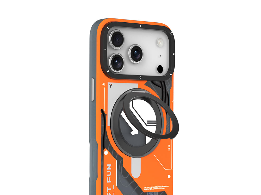 Apple iPhone 18 Pro Kılıf M-safe Şarj Özellikli Youngkit Starship Serisi Kapak Siyah
