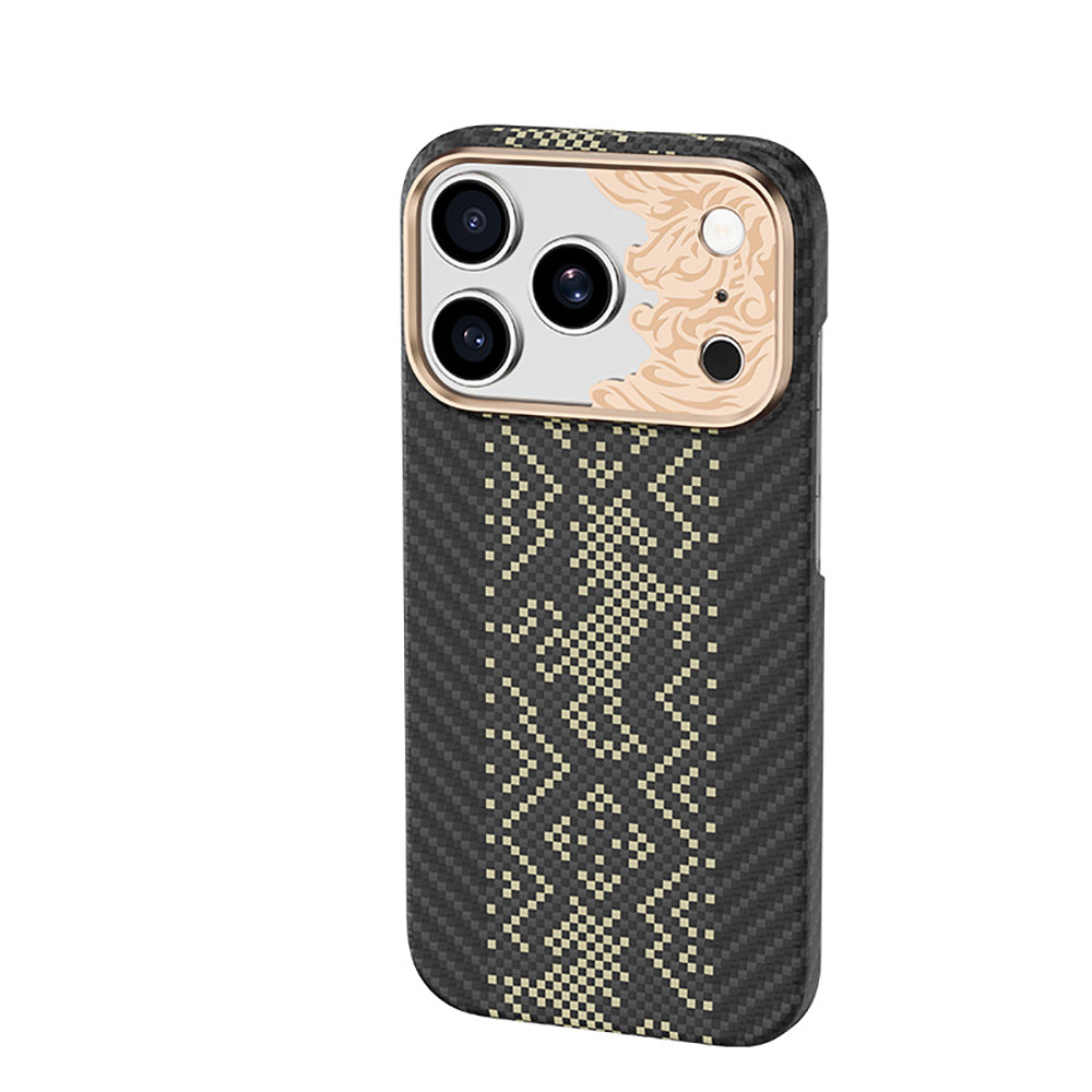 Apple iPhone 18 Pro Kılıf M-safe Şarj Özellikli Yükseltilmiş Kamera Çerçeveli Benks ArmorAir Knight Serisi C1 Kevlar Kapak Siyah