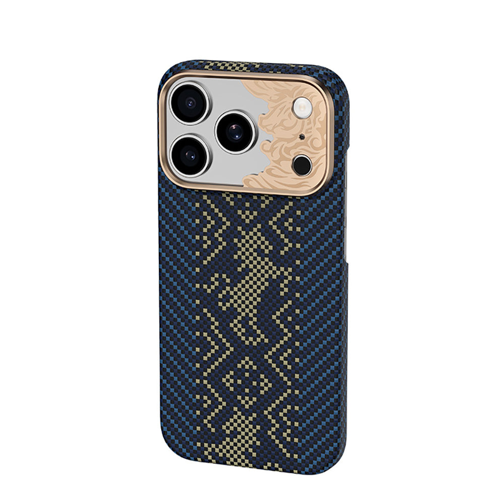 Apple iPhone 18 Pro Kılıf M-safe Şarj Özellikli Yükseltilmiş Kamera Çerçeveli Benks ArmorAir Knight Serisi C1 Kevlar Kapak Lacivert