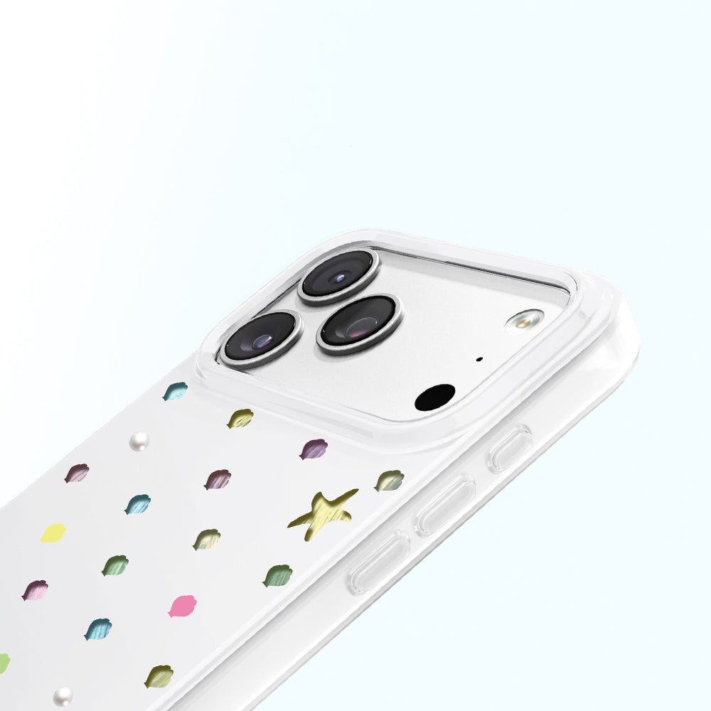 Apple iPhone 18 Pro Kılıf M-Safe Şarj Özellikli Zore Paris Axen Sert PC Kapak Beyaz