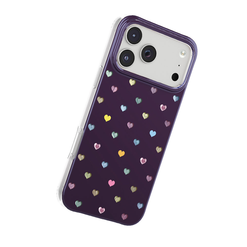 Apple iPhone 18 Pro Kılıf M-Safe Şarj Özellikli Zore Paris Axen Sert PC Kapak Mürdüm