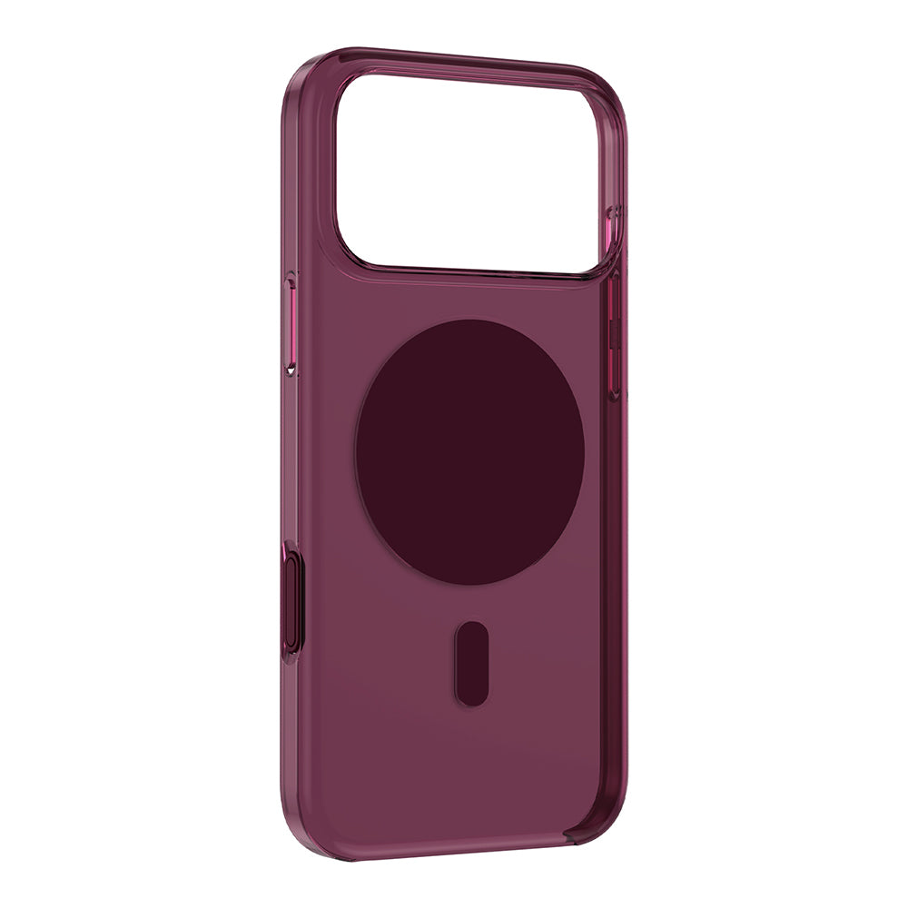 Apple iPhone 18 Pro Kılıf M-safe Şarj Özellikli Zore Paris Belmo Kapak Bordo