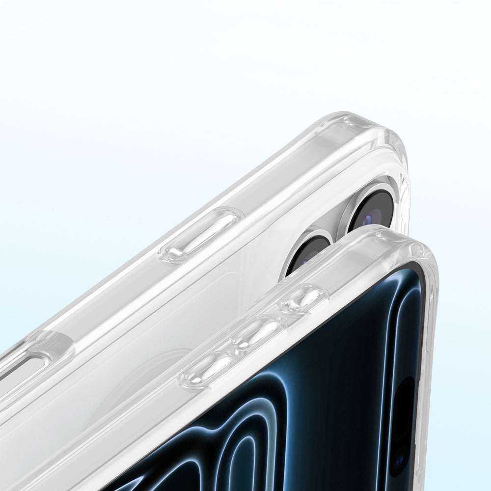 Apple iPhone 18 Pro Kılıf M-Safe Şarj Özellikli Zore Paris Mova Sert PC Kapak Şeffaf