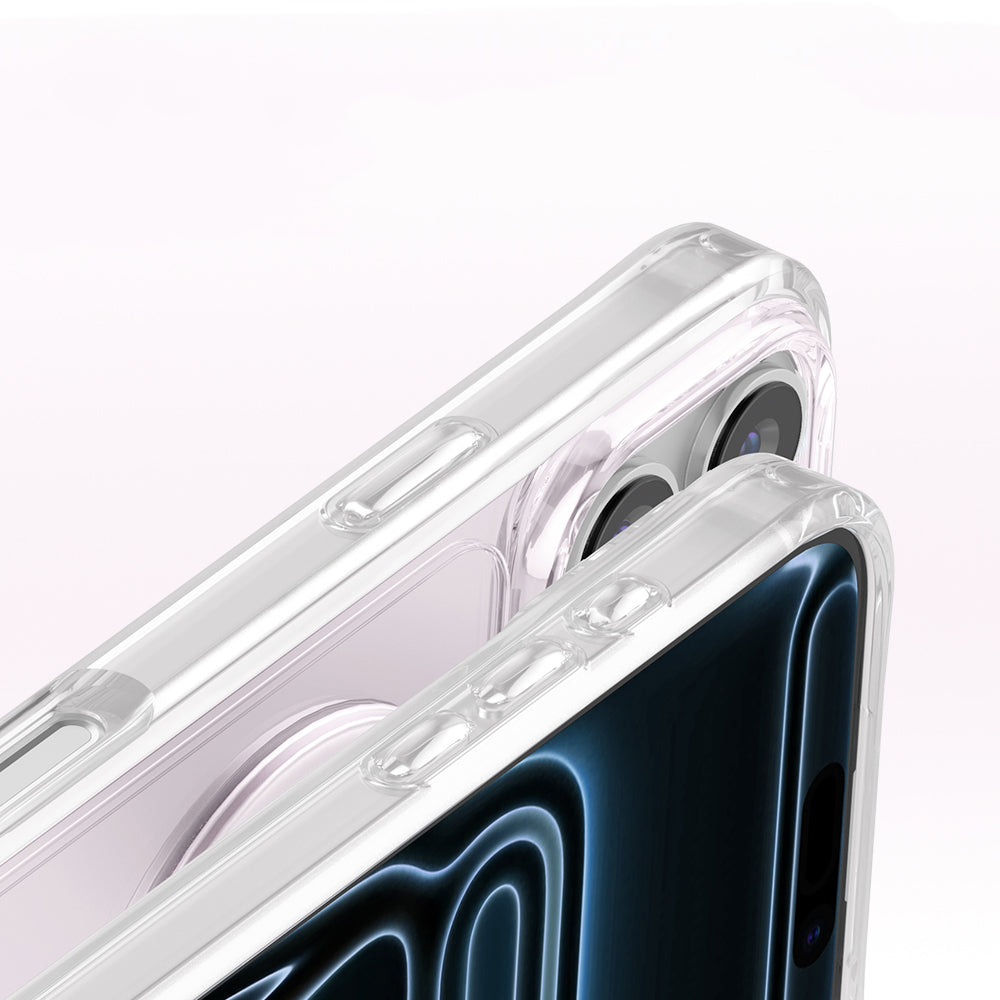 Apple iPhone 18 Pro Kılıf M-Safe Şarj Özellikli Zore Paris Mova Sert PC Kapak Pembe