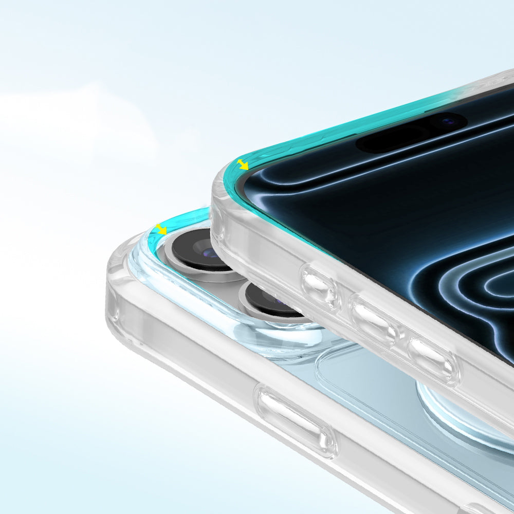 Apple iPhone 18 Pro Kılıf M-Safe Şarj Özellikli Zore Paris Mova Sert PC Kapak Mavi