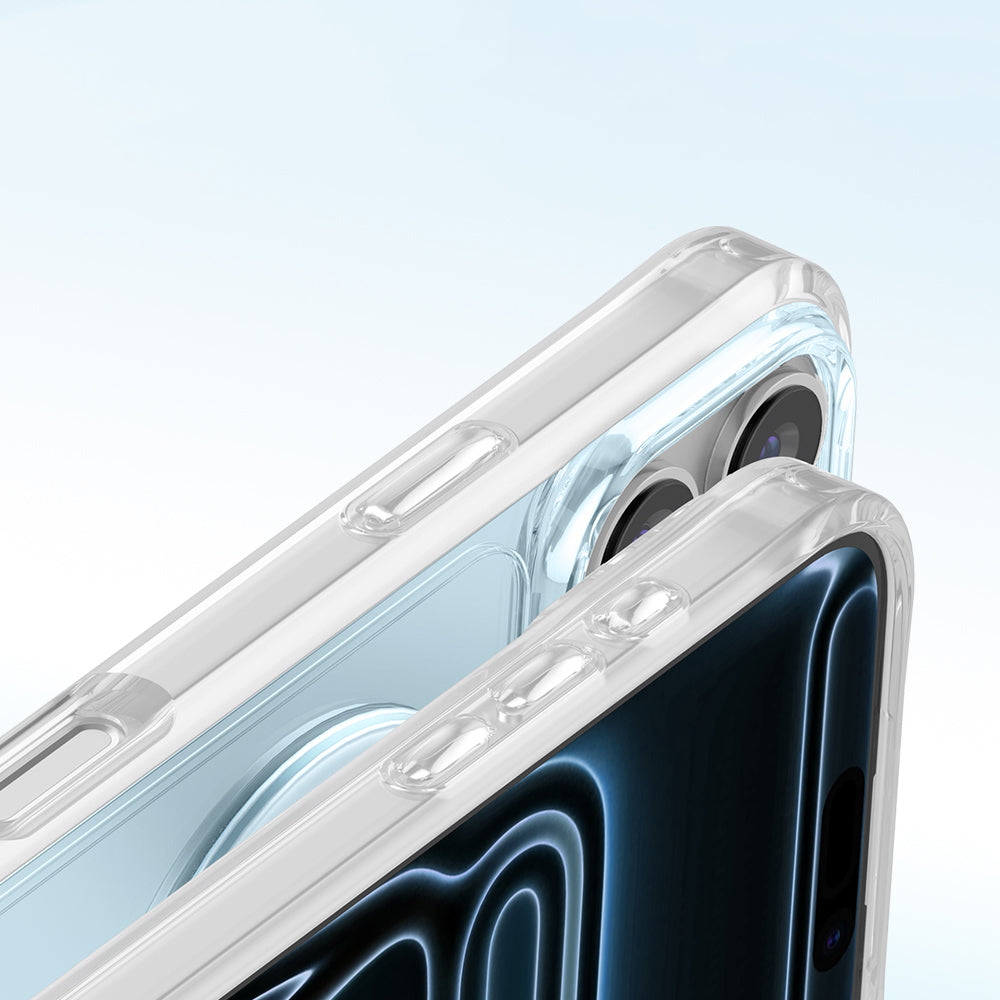 Apple iPhone 18 Pro Kılıf M-Safe Şarj Özellikli Zore Paris Mova Sert PC Kapak Mavi