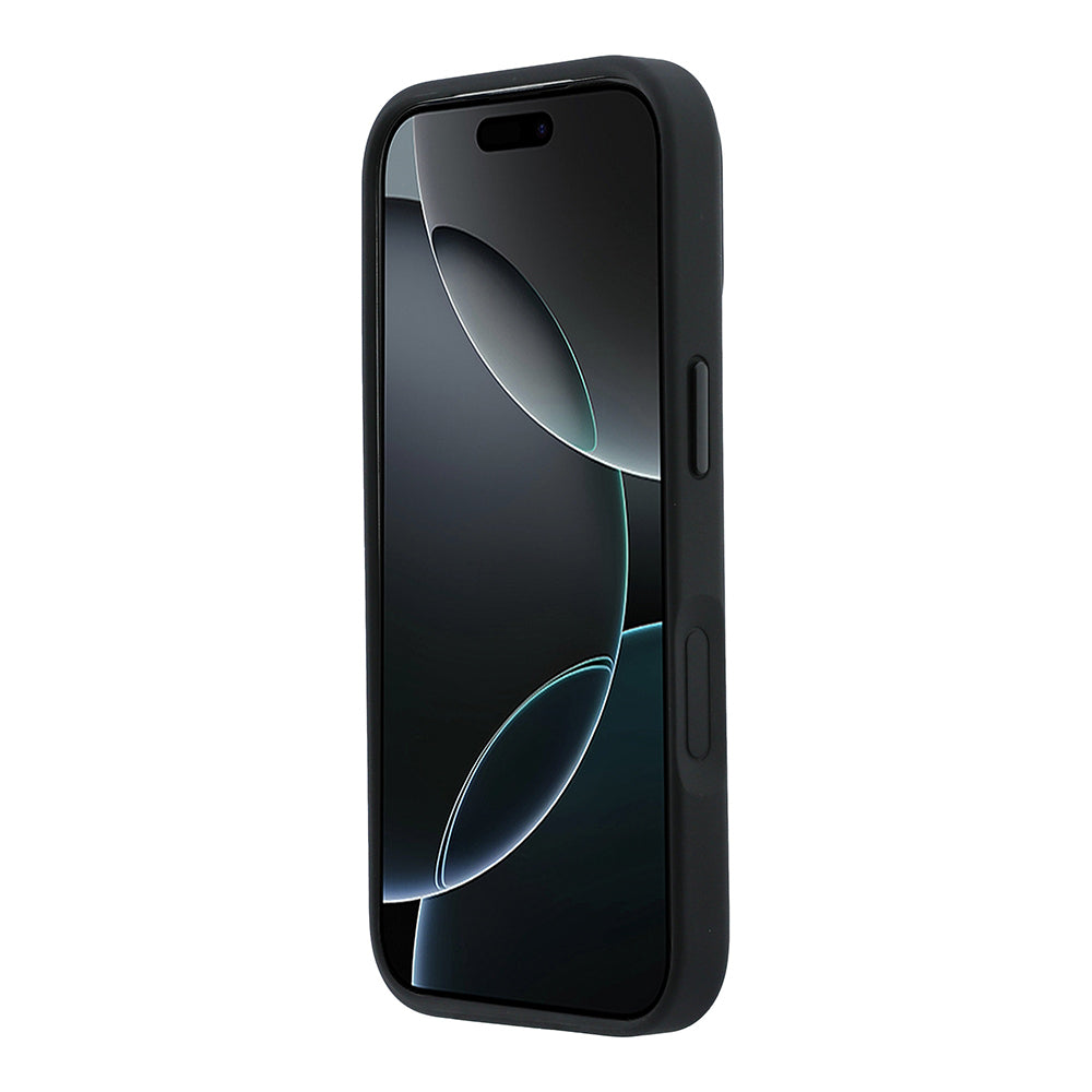 Apple iPhone 18 Pro Kılıf Mercedes Benz Orjinal Lisanslı M-safe Şarj Özellikli 3D Metal Logolu Crossed Lines Kapak Siyah