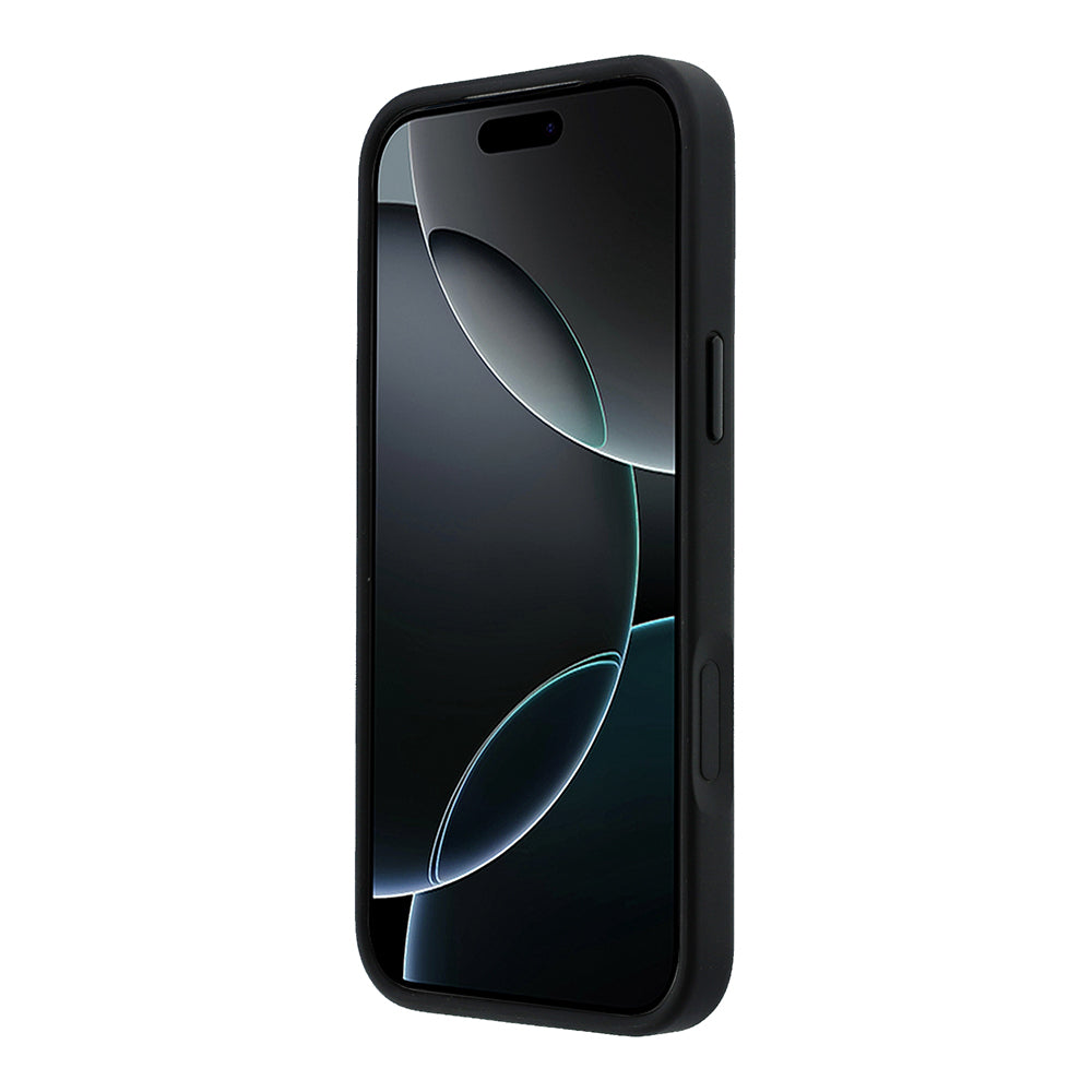 Apple iPhone 18 Pro Kılıf Mercedes Benz Orjinal Lisanslı M-safe Şarj Özellikli Metal Yıldız Logolu Kabartmalı Deri Kapak Siyah