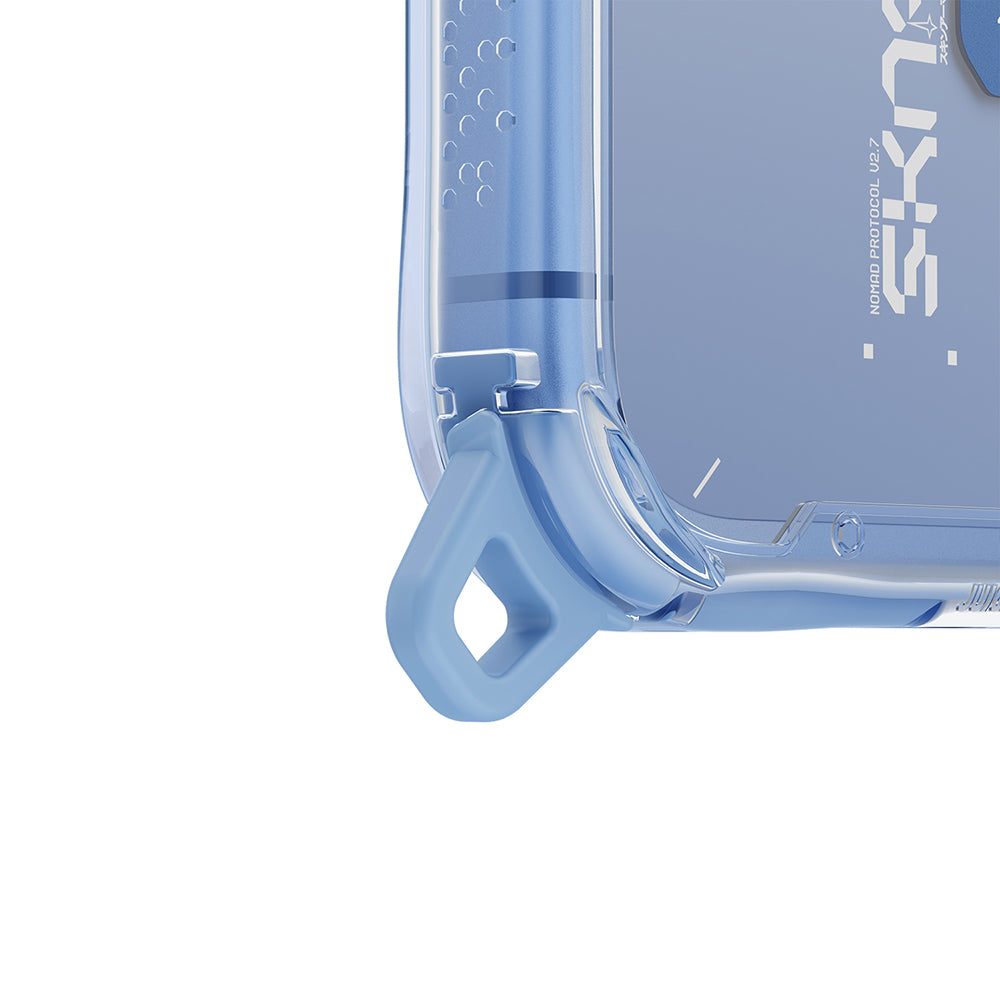 Apple iPhone 18 Pro Kılıf SkinArma M-safe Şarj Özellikli Airbag Tasarımlı Magma Kapak Mavi