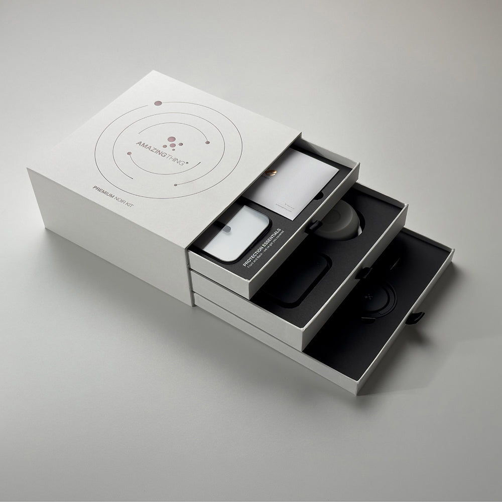 Apple iPhone 18 Pro Max Amazingthing Premium Noir Kit Titan Vision Safir Kamera Lens Koruyucu ve Aksesuar Seti Siyah