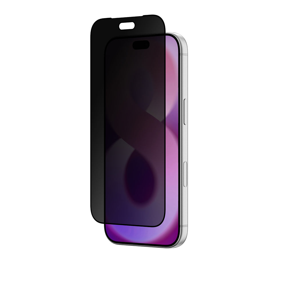 Apple iPhone 18 Pro Max Amazingthing Radix Privacy Parmak İzi Bırakmayan Temperli Cam Ekran Koruyucu Siyah