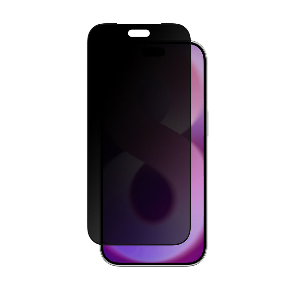 Apple iPhone 18 Pro Max Amazingthing Radix Privacy Parmak İzi Bırakmayan Temperli Cam Ekran Koruyucu Siyah