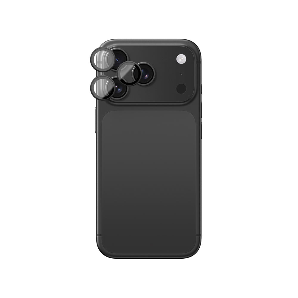 Apple iPhone 18 Pro Max Amazingthing Radix Vision Parlama Önleyici Kamera Lens Koruyucu + Kolay Uygulama Aparatlı Siyah