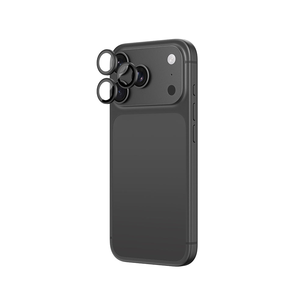 Apple iPhone 18 Pro Max Amazingthing Radix Vision Parlama Önleyici Kamera Lens Koruyucu + Kolay Uygulama Aparatlı Siyah