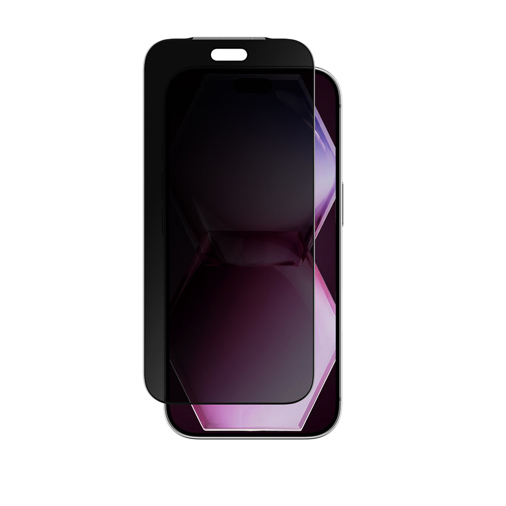 Apple iPhone 18 Pro Max Amazingthing Titan Privacy Parmak İzi Bırakmayan Temperli Cam Ekran Koruyucu Siyah