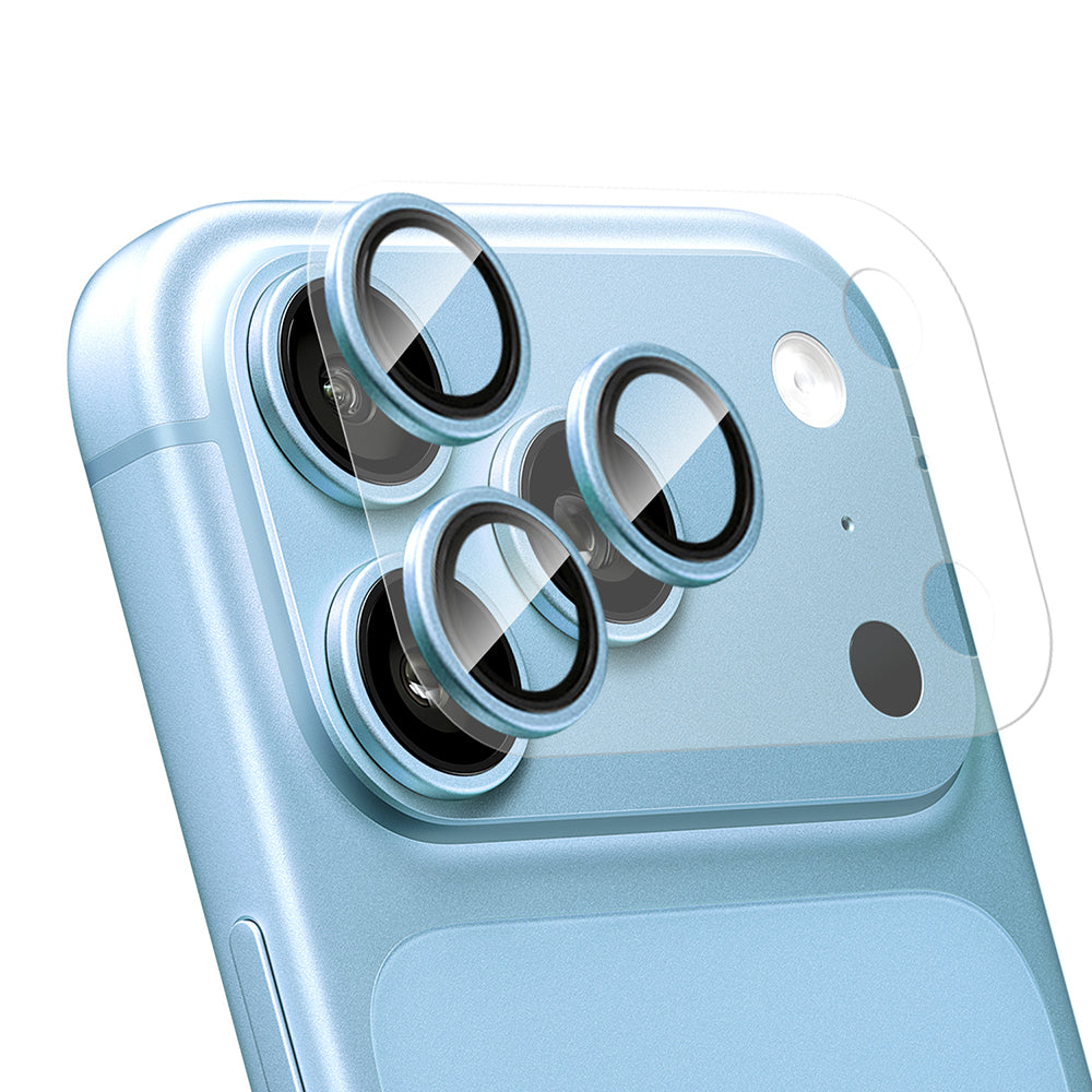 Apple iPhone 18 Pro Max CaseWorld Alloy Sapphire Safir One-Piece Anti Reflective Safir Kamera Lens Koruyucu Mavi