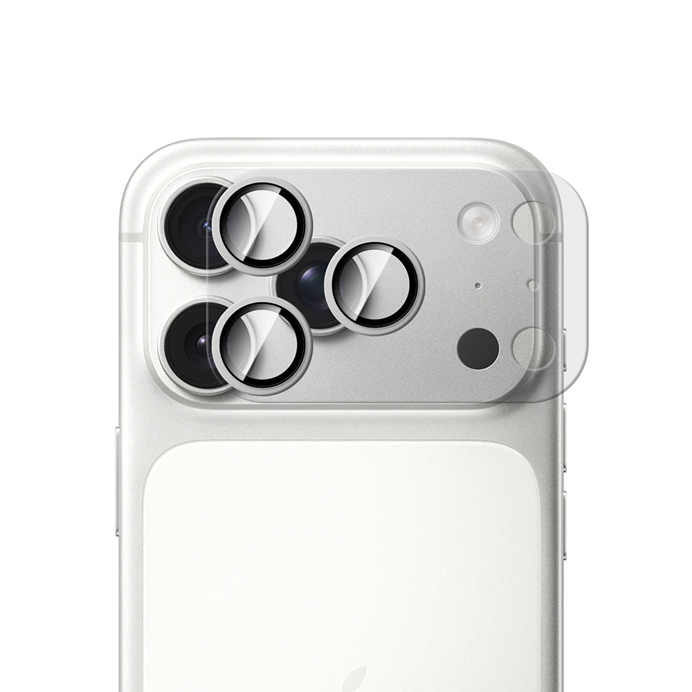 Apple iPhone 18 Pro Max CaseWorld Alloy Sapphire Safir One-Piece Anti Reflective Safir Kamera Lens Koruyucu Gümüş