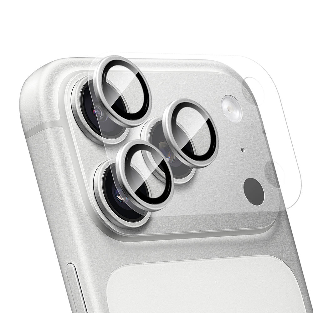 Apple iPhone 18 Pro Max CaseWorld Alloy Sapphire Safir One-Piece Anti Reflective Safir Kamera Lens Koruyucu Gümüş