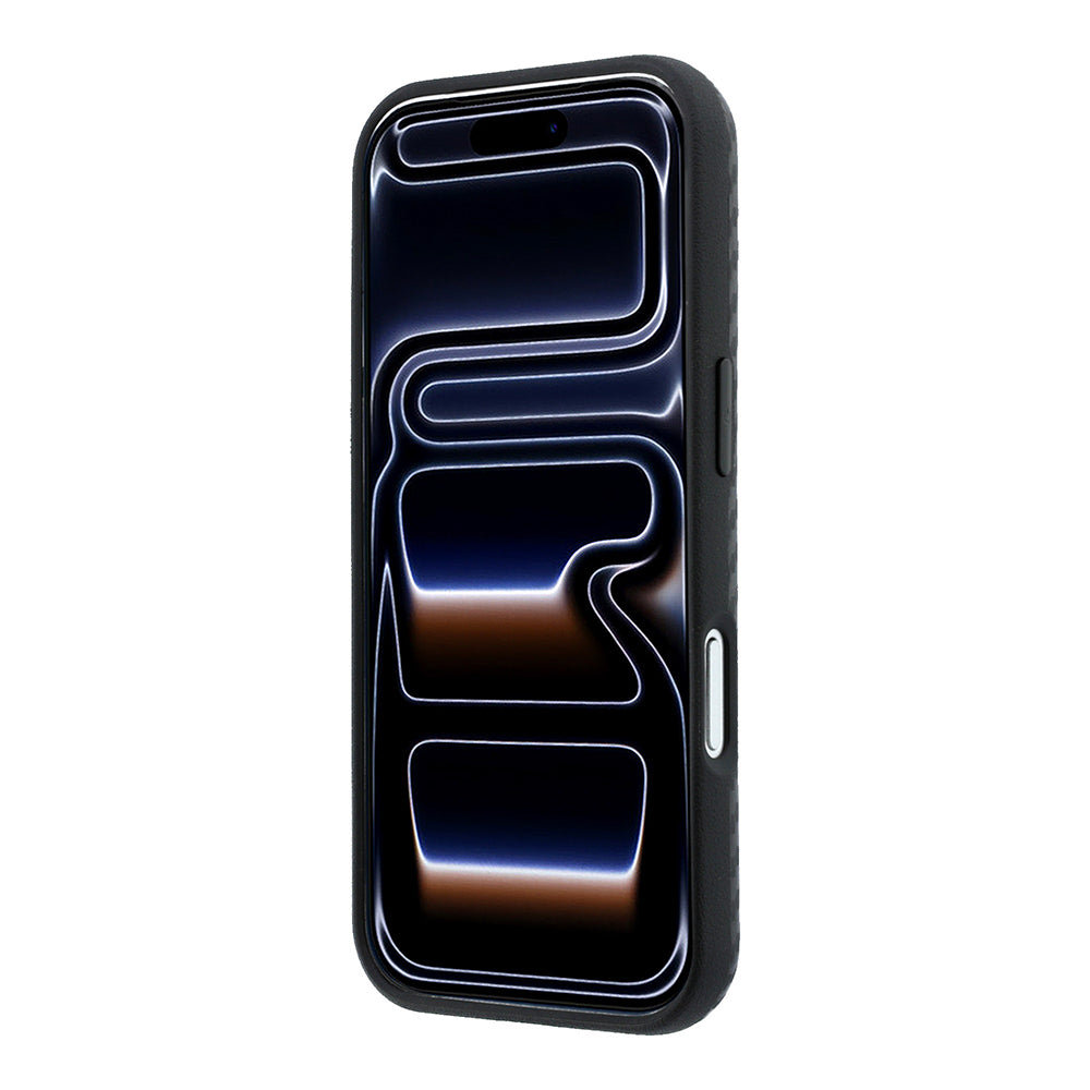 Apple iPhone 18 Pro Max Kılıf BMW Orjinal Lisanslı M-safe Şarj Özellikli Karbon Fiber Tasarımlı ve Metal Logolu PU Deri Kapak Siyah