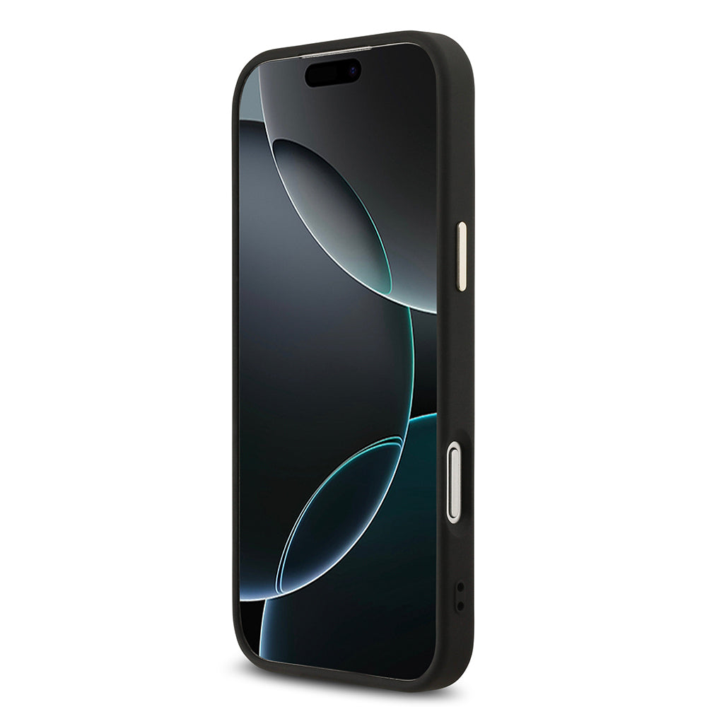 Apple iPhone 18 Pro Max Kılıf Guess Orjinal Lisanslı Gold Metal Kamera Çerçeveli 4G Desenli Metal Büyük 4G ve Yazı Logolu Kapak Kahverengi