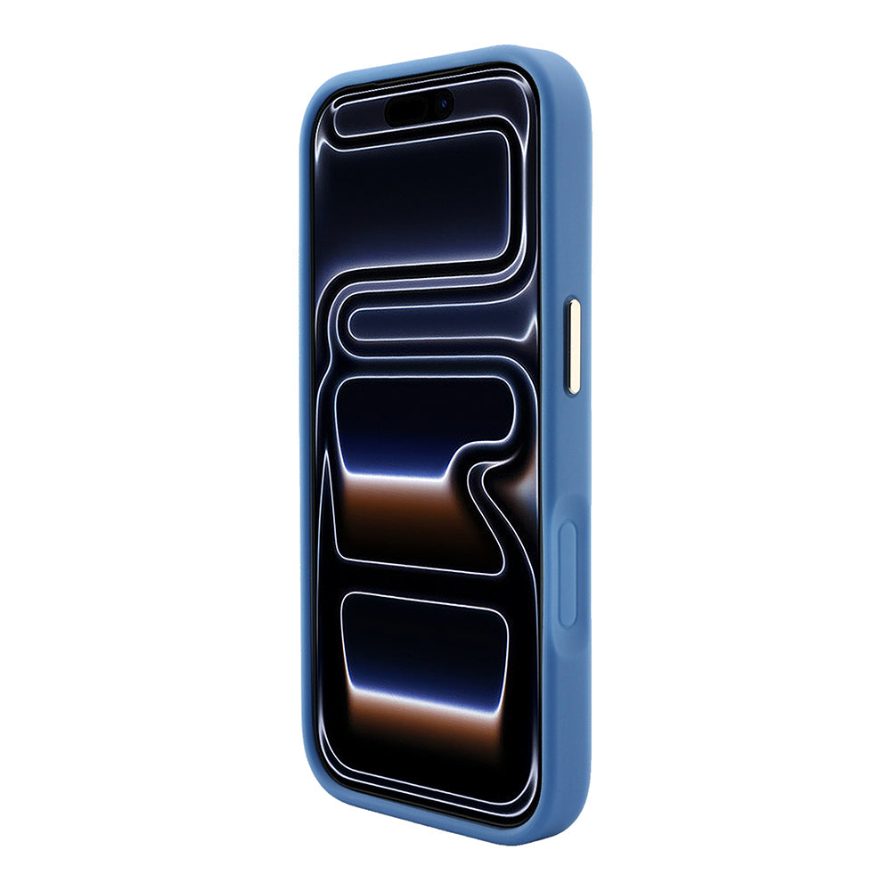 Apple iPhone 18 Pro Max Kılıf Guess Orjinal Lisanslı M-safe Şarj Özellikli Metal Kamera Çerçeveli C-Magnet 4G Desenli Yazı Logolu Kapak Mavi