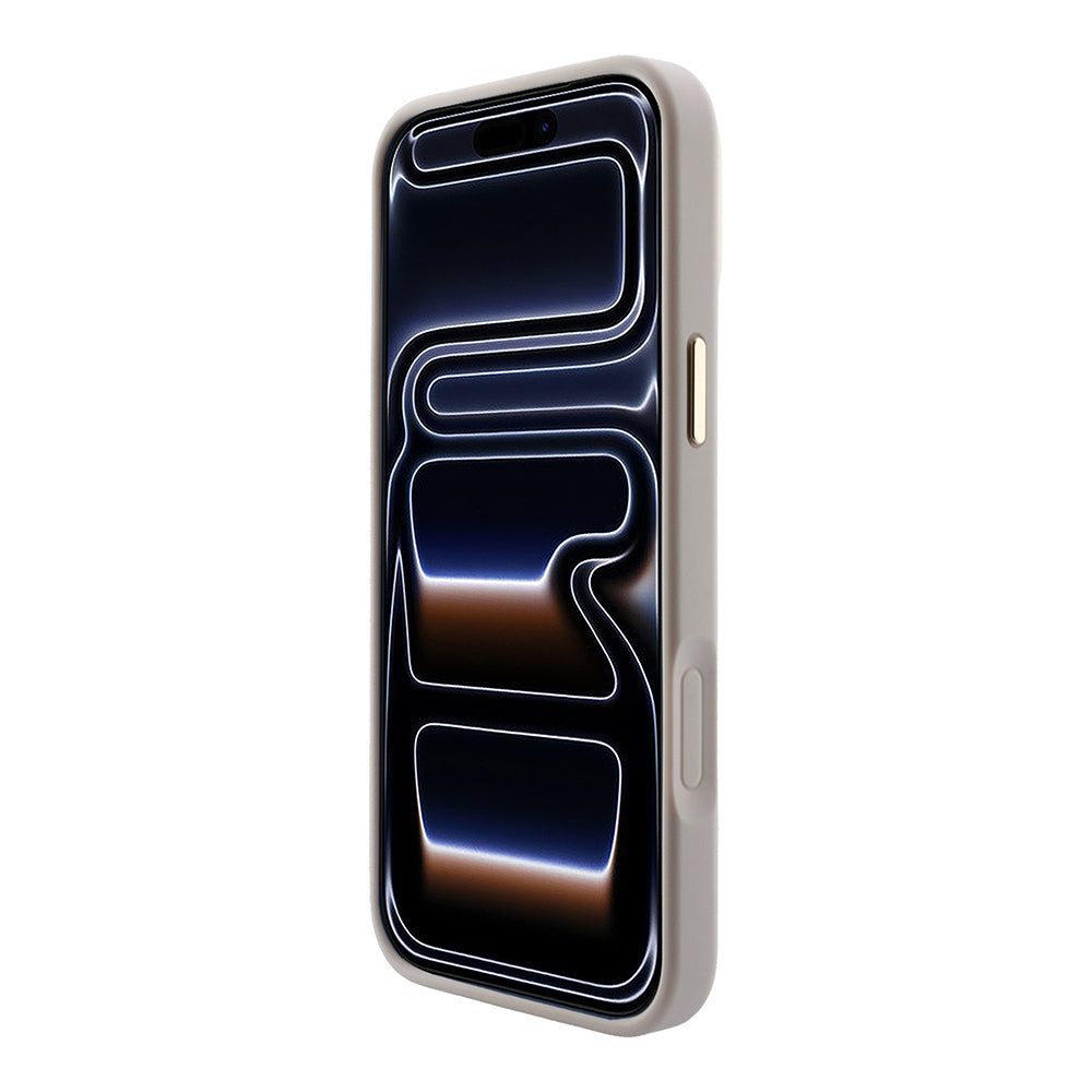 Apple iPhone 18 Pro Max Kılıf Guess Orjinal Lisanslı M-safe Şarj Özellikli Metal Kamera Çerçeveli C-Magnet 4G Desenli Yazı Logolu Kapak Pembe