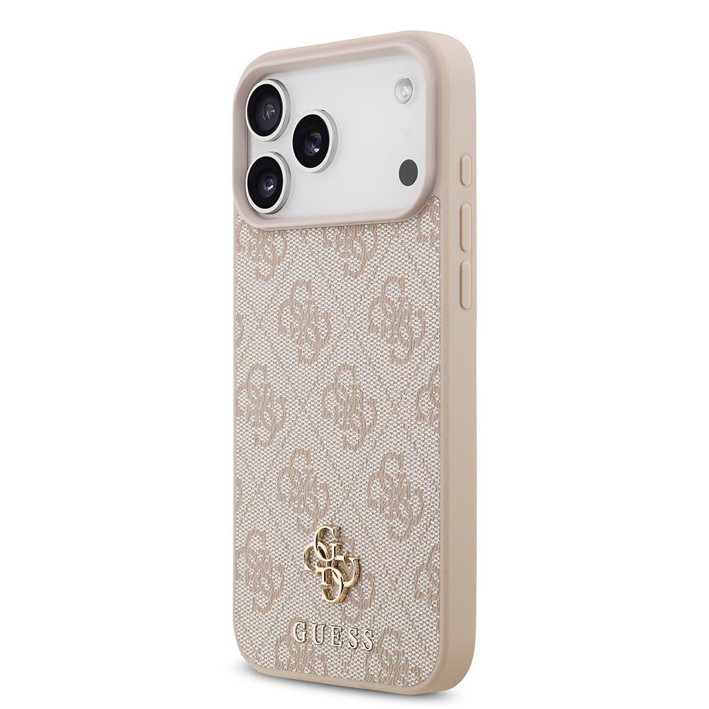 Apple iPhone 18 Pro Max Kılıf Guess Orjinal Lisanslı M-safe Şarj Özellikli Small 4G Classic Kapak Pembe