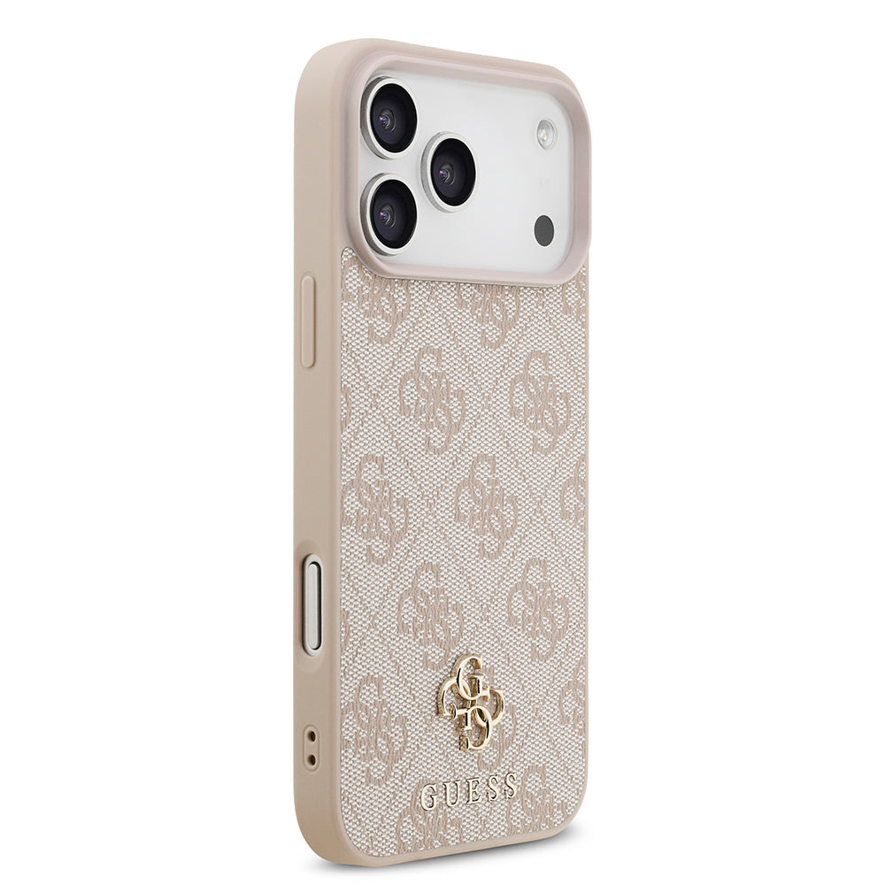 Apple iPhone 18 Pro Max Kılıf Guess Orjinal Lisanslı M-safe Şarj Özellikli Small 4G Classic Kapak Pembe