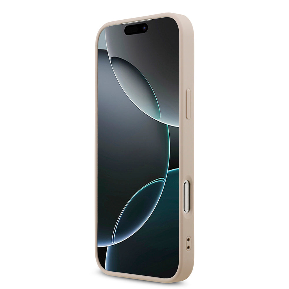Apple iPhone 18 Pro Max Kılıf Guess Orjinal Lisanslı M-safe Şarj Özellikli Small 4G Classic Kapak Pembe