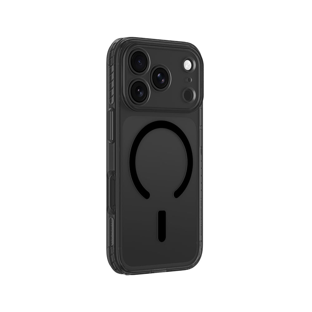 Apple iPhone 18 Pro Max Kılıf M-Safe Şarj Özellikli Airbag Tasarımlı AmazingThing Titan Pro Lens Serisi Kapak Siyah