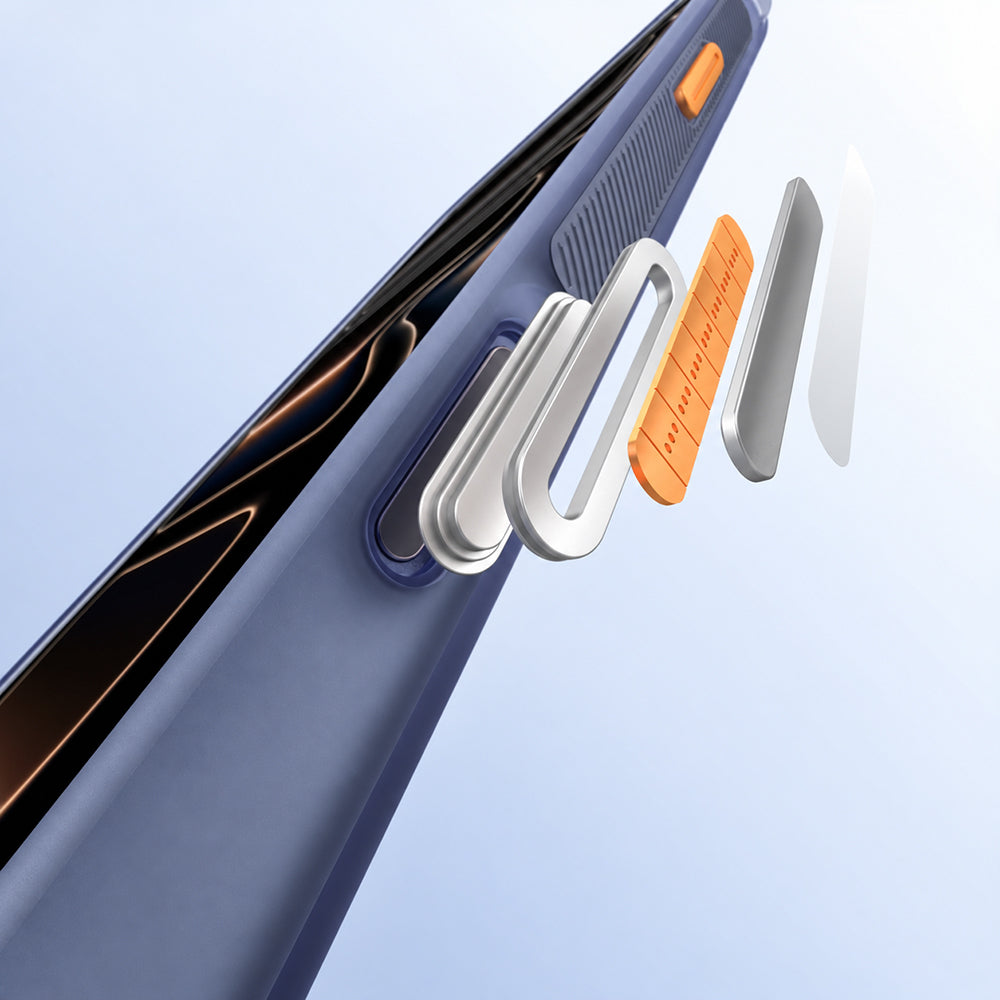 Apple iPhone 18 Pro Max Kılıf M-safe Şarj Özellikli Airbag Tasarımlı Mutural Air Shield Serisi Kapak Lacivert