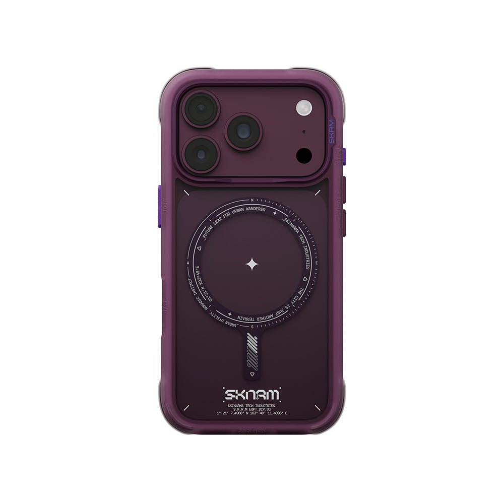 Apple iPhone 18 Pro Max Kılıf M-Safe Şarj Özellikli Airbag Tasarımlı Skinarma Avion Kapak Bordo