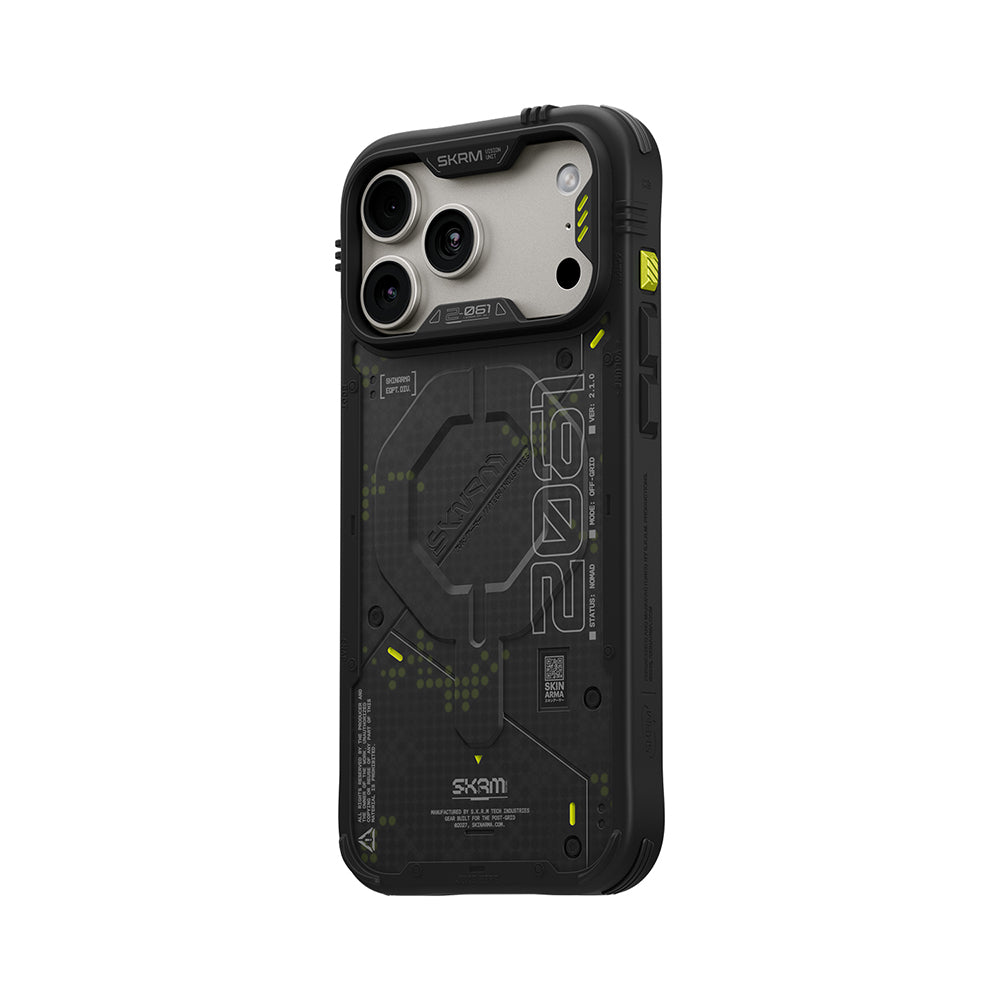 Apple iPhone 18 Pro Max Kılıf M-Safe Şarj Özellikli Airbag Tasarımlı Skinarma Vigor XE Kapak Gri