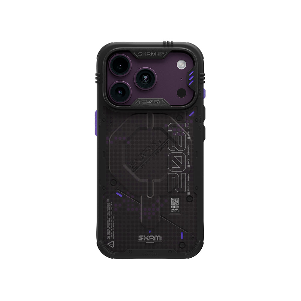 Apple iPhone 18 Pro Max Kılıf M-Safe Şarj Özellikli Airbag Tasarımlı Skinarma Vigor XE Kapak Mor