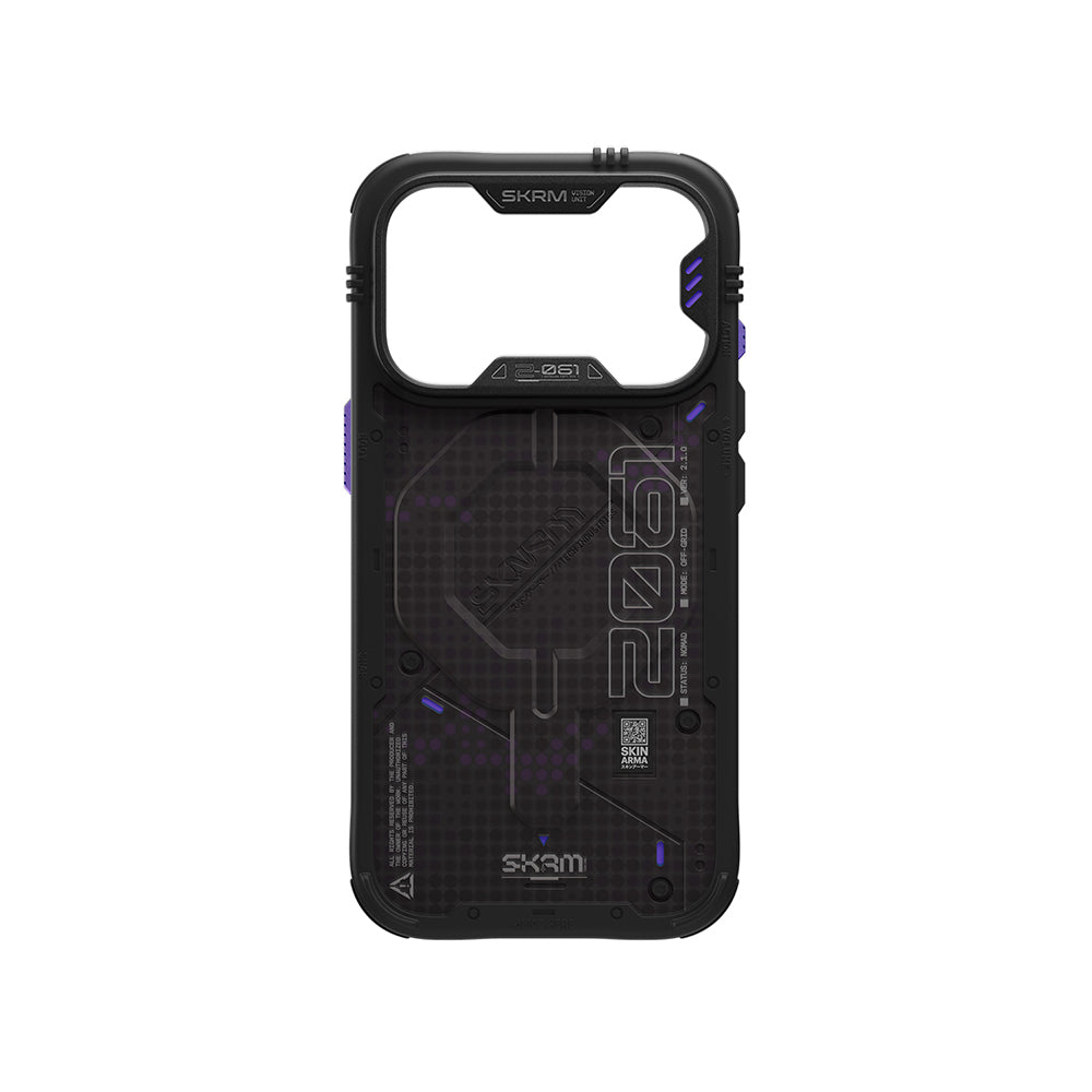 Apple iPhone 18 Pro Max Kılıf M-Safe Şarj Özellikli Airbag Tasarımlı Skinarma Vigor XE Kapak Mor