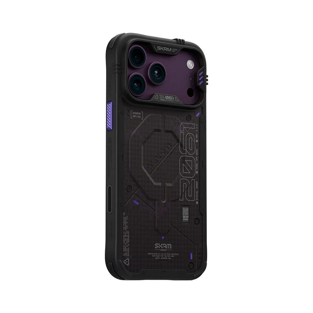 Apple iPhone 18 Pro Max Kılıf M-Safe Şarj Özellikli Airbag Tasarımlı Skinarma Vigor XE Kapak Mor